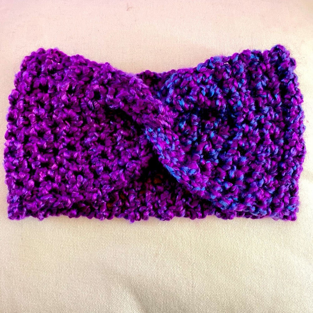 Crochet ear warmer headband